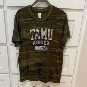 A&M Aggie Green Camo Tee